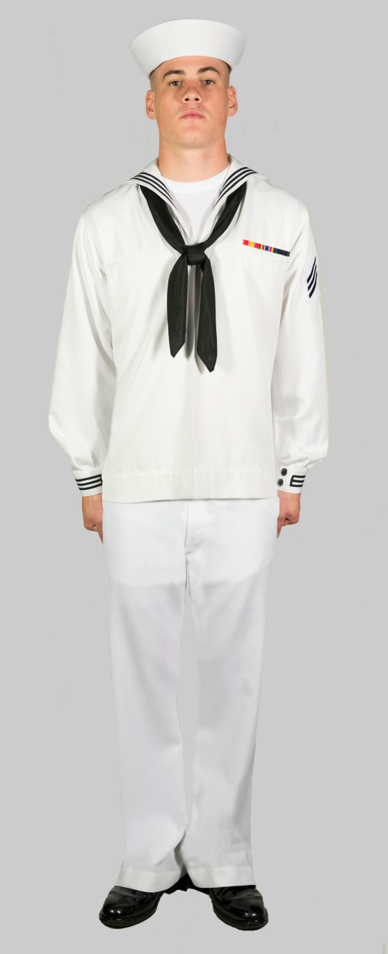 navy dress white uniform patch placement - dressesplussizes